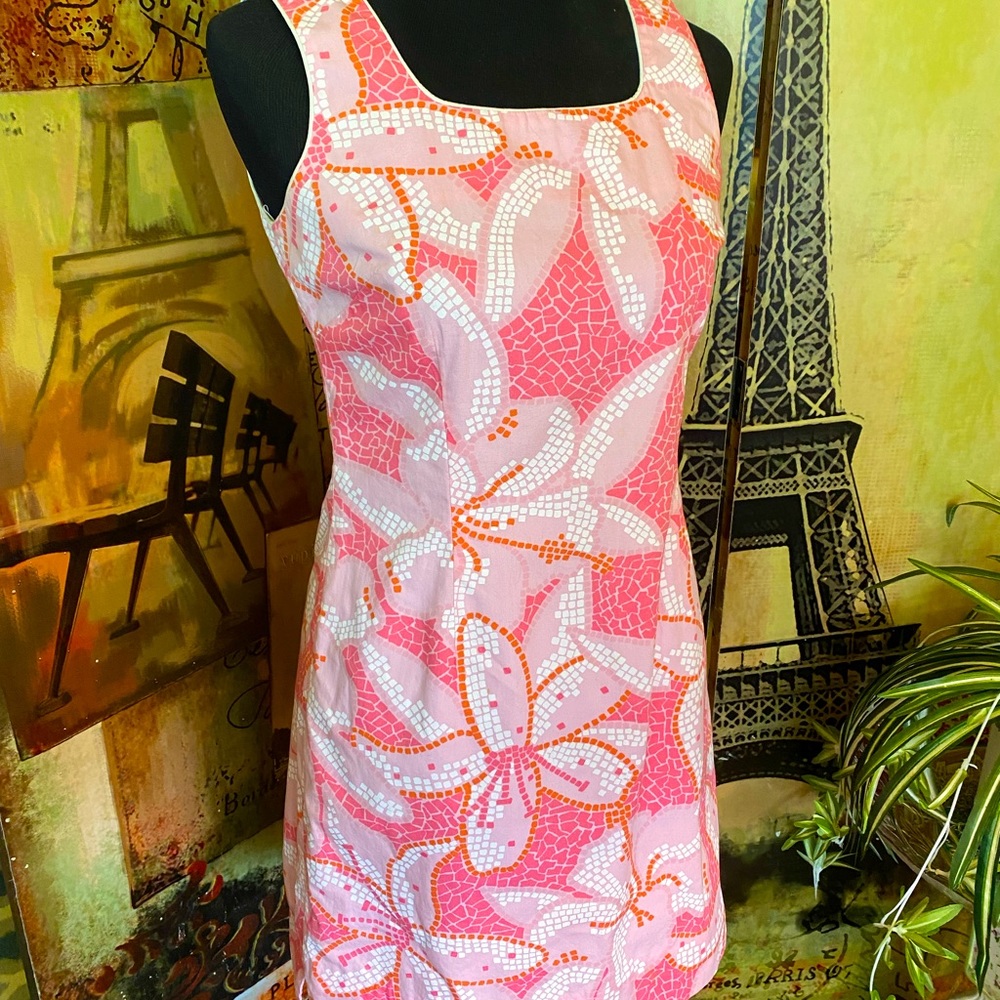 Lilly Pulitzer “gently used” pink/white dress